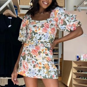 Faithful the Brand - Pietra Top and Celia Skort Set - Teatro Floral Print